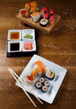 Sushi traditional japanese food