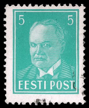 ESTONIA - CIRCA 1936: A stamp printed in Estonia shows first president Konstantin Pats, circa 1936