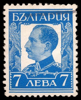 BULGARIA - CIRCA 1931: A stamp printed in Bulgaria shows a portrait of Tsar Ferdinand from the series "Tsar Boris"", circa 1931"