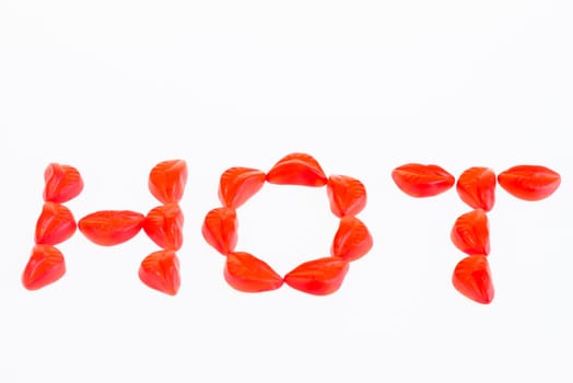 HOT red gummy lips candy