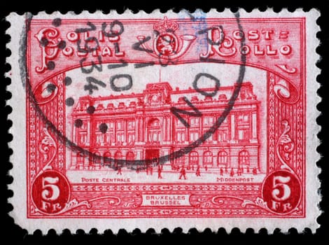 BELGIUM - CIRCA 1929: stamp printed by Belgium, shows Bruxelles, circa 1929