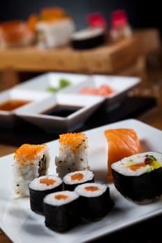 Sushi traditional japanese food