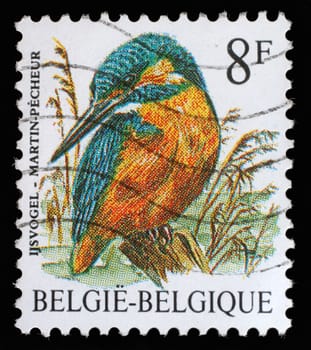 BELGIUM - CIRCA 2000: A stamp printed in Belgium shows bird, circa 2000
