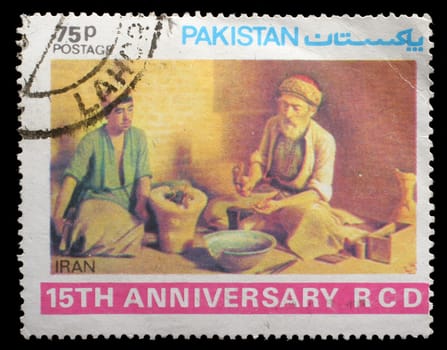 PAKISTAN - CIRCA 1979: stamp printed by Pakistan shows Ghafari Khan, circa 1979