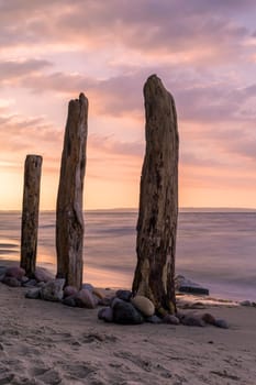 Pillars by the sea