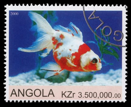 ANGOLA - CIRCA 2000: stamp printed by Angola shows Goldfish, circa 2000