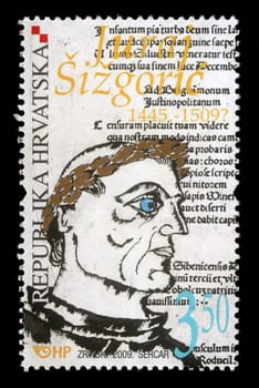 CROATIA - CIRCA 2009: stamp printed by Croatia shows Juraj Sizgoric, circa 2009