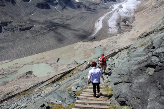 Mountaineering to the Pasterze Glacier in Austria