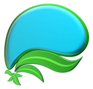 Green and blue form with green leafs
