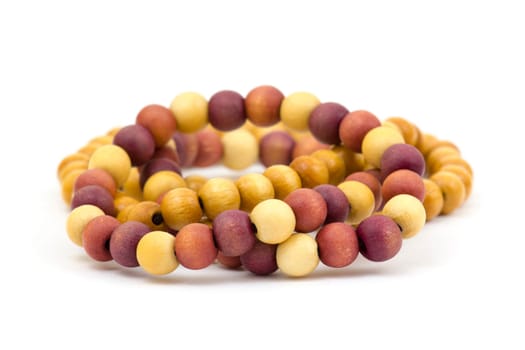 wooden color beads