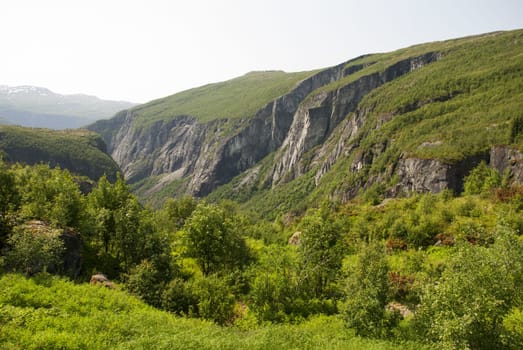 A Green Panoramatic Mountain Landscape