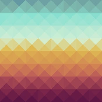 Colorful retro hipsters triangle seamless pattern background. Vector file layered for easy manipulation and custom coloring.