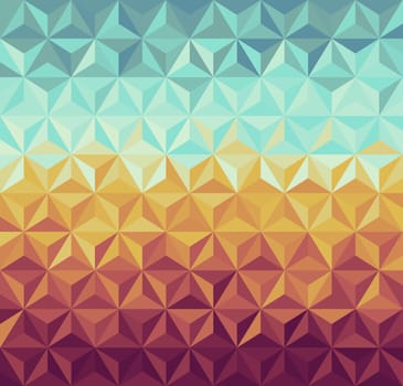 Colorful vintage hipsters triangle seamless pattern background. Vector file layered for easy manipulation and custom coloring.