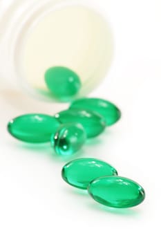 Composition with dietary supplement capsules and drug pills
