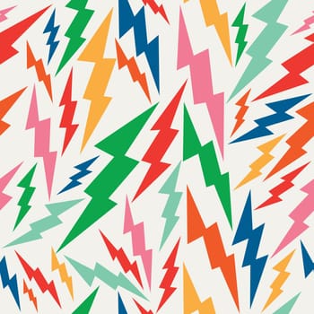 Vintage hipsters, lightning bolts seamless pattern background. Vector file layered for easy editing.