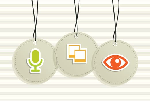 Multimedia hang tags set