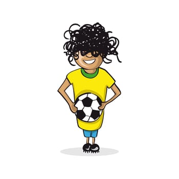 Professional career football player man work success illustration. Vector file layered for easy personalization.