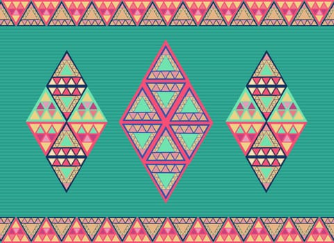 Trendy colorful abstract triangles seamless pattern background. Vector file layered for easy editing.