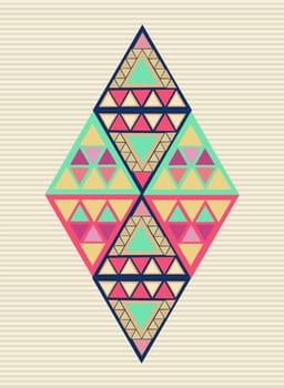 Trendy colorful abstract triangles illustration. Vector file layered for easy editing.