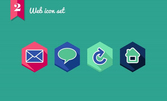 Web applications flat icon set