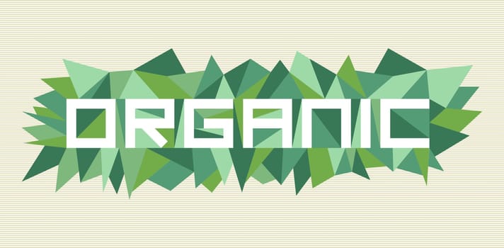 Unusual organic flat text over vintage triangle composition background. Vector file layered for easy manipulation and custom coloring.