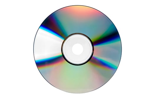 compact disc close up shoot on white