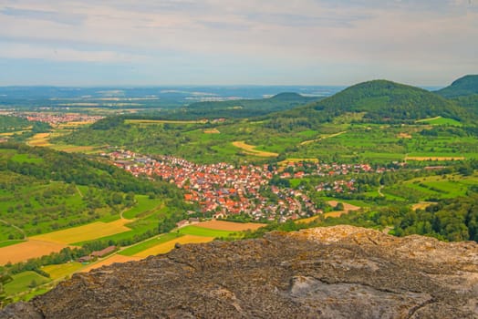 View from the ruins of Reußenstein Castle