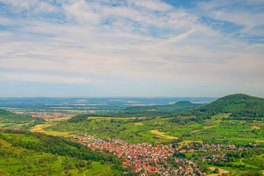 View from the ruins of Reußenstein Castle