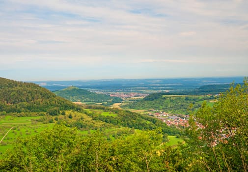 View from the ruins of Reußenstein Castle
