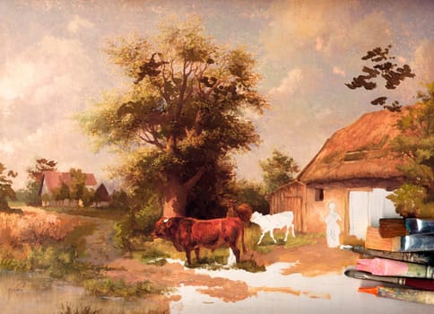 brush on painting learning study,basics of painting techniques,.anspiriert durch Johann Michael Voltz († 1858),. Public domain