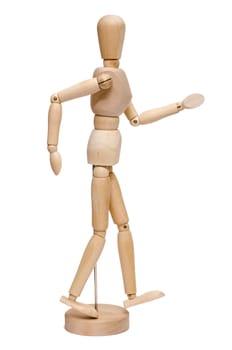 White insulated wooden manikin