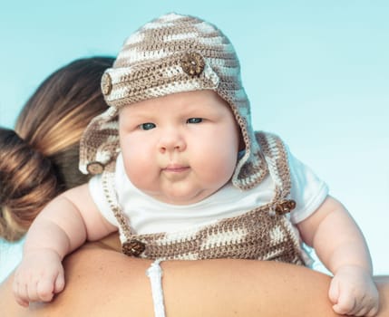 Closeup portrait of an adorable baby