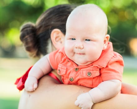 Closeup portrait of an adorable baby
