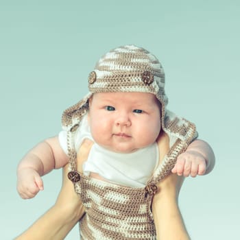 Closeup portrait of an adorable baby
