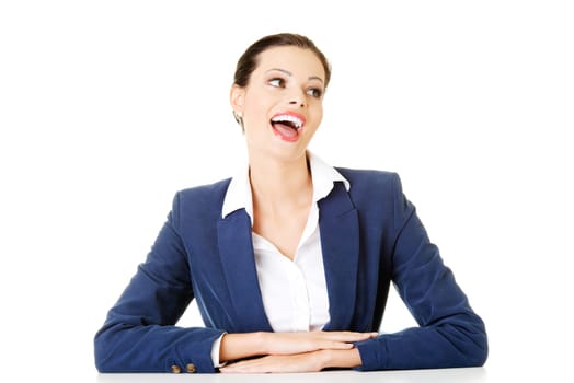 Portrait of young success businesswoman or student in elegant clothes