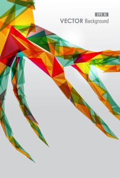 Modern colorful transparent triangles abstract background illustration. EPS10 vector with transparency organized in layers for easy editing.