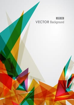 Modern colorful transparent triangles abstract background illustration. EPS10 vector with transparency organized in layers for easy editing.