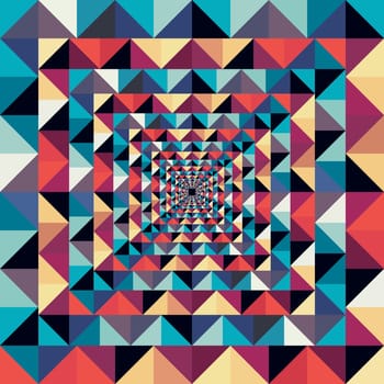 Colorful retro visual effect abstract seamless pattern background. Vector file layered for easy editing.