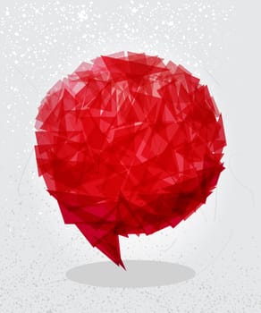 Trendy red social media speech bubble transparent elements grunge background. EPS10 vector with transparency organized in layers for easy editing.
