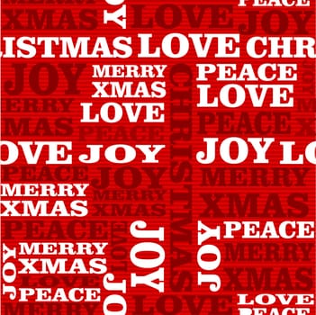 Merry Christmas text seamless pattern background. Vector layered for easy editing.