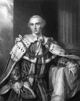 John Stuart, 3rd Earl of Bute (1781-1859) on engraving from 1832. Prime Minister of Great Britain during 1762–1763. Engraved by W.T.Mote and published in ''Portraits of Illustrious Personages of Great Britain'',UK,1832.