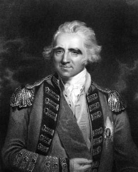 Ralph Abercromby (1734-1801) on engraving from 1834.  Scottish soldier and politician. Engraved by W.Finden and published in ''Portraits of Illustrious Personages of Great Britain'',UK,1834.