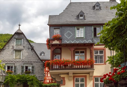 architectural detail of Beilstein at river Moselle in the Rhineland-Palatinat e in Germany