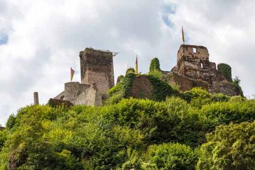 ruin Castle Metternich near Beilstein at river Moselle in the Rhineland-Palatinat e in Germany