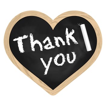 Herz Tafel Schiefer - Thank you