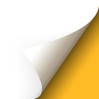 Paper - bottom corner yellow