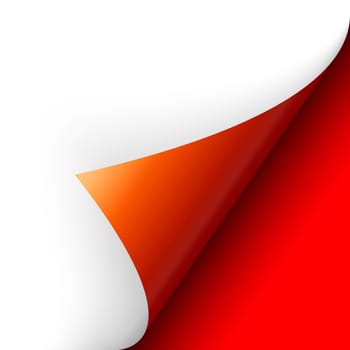 Paper - bottom corner red
