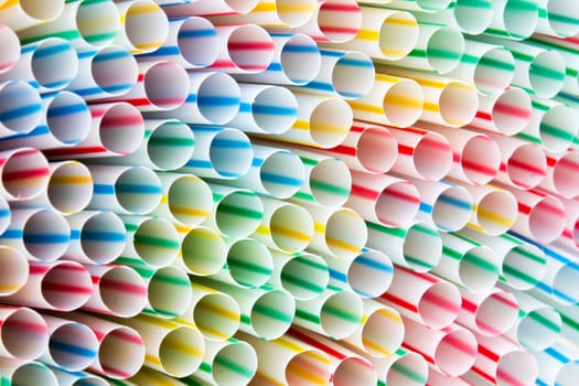 Colorful drinking straws background
