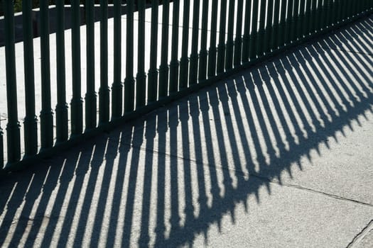 Fence in Viktoriapark as a shadow