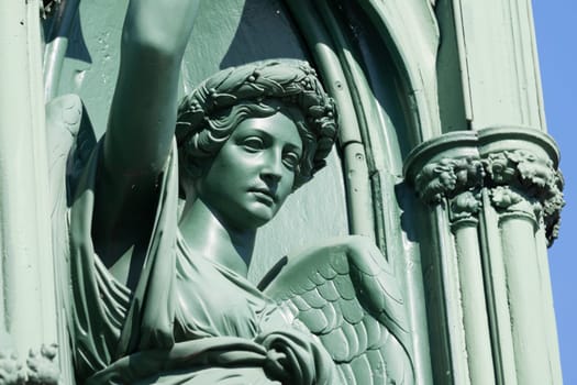 Close-up of the Victoria statue on Kreuzberg